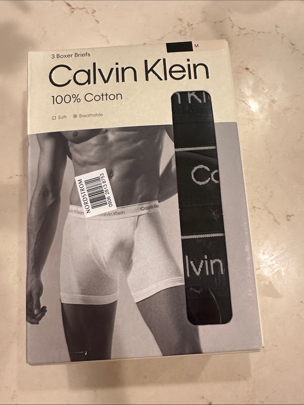 Calvin Klein Men’s Cotton Boxer Briefs - Black (3-Pack) New in box